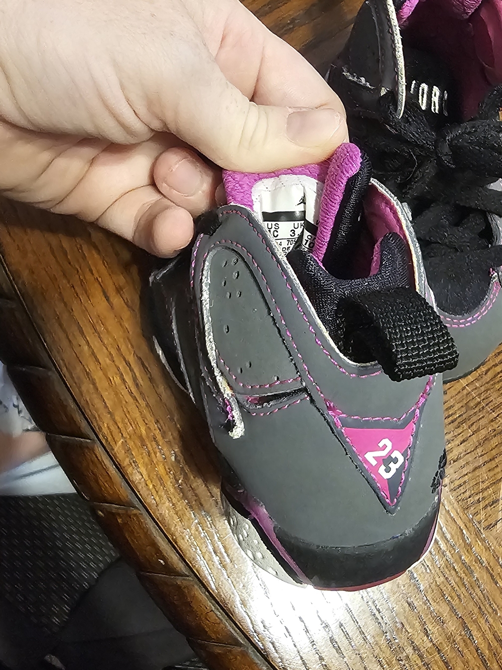 Kids Gray and Pink Athletic Sneakers - Jordan